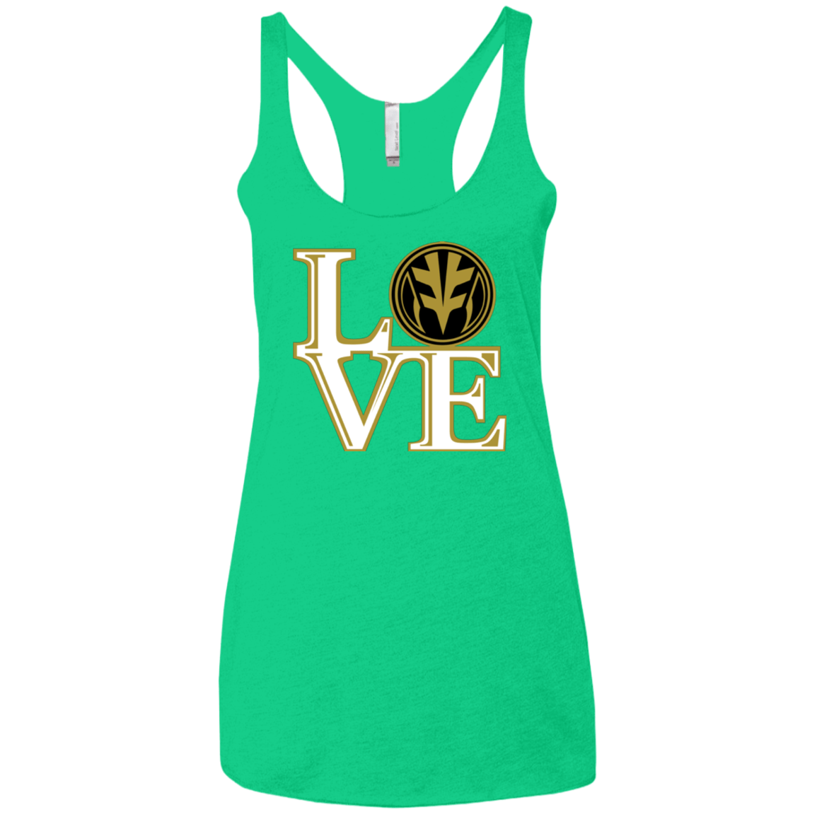 T-Shirts Envy / X-Small White Ranger LOVE Women's Triblend Racerback Tank