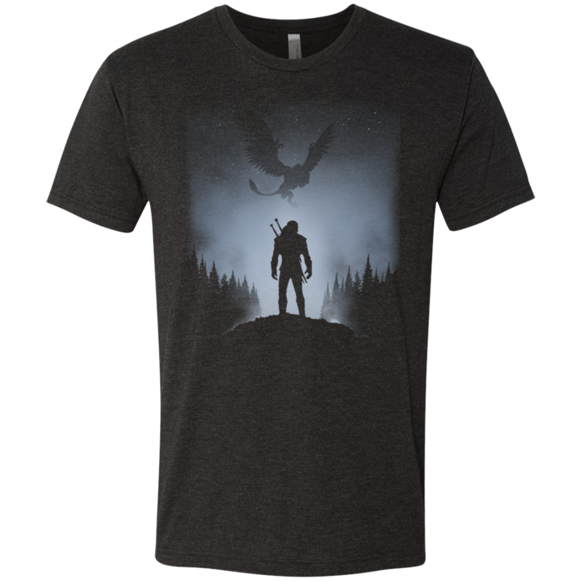 T-Shirts Vintage Black / Small White Wolf Men's Triblend T-Shirt