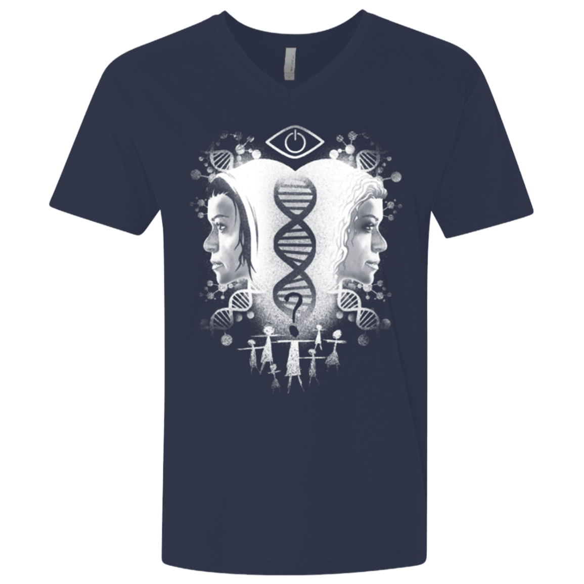 T-Shirts Midnight Navy / X-Small Who Am I Men's Premium V-Neck