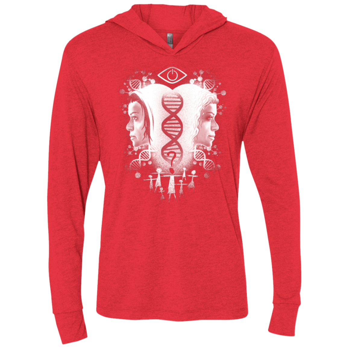 T-Shirts Vintage Red / X-Small Who Am I Triblend Long Sleeve Hoodie Tee