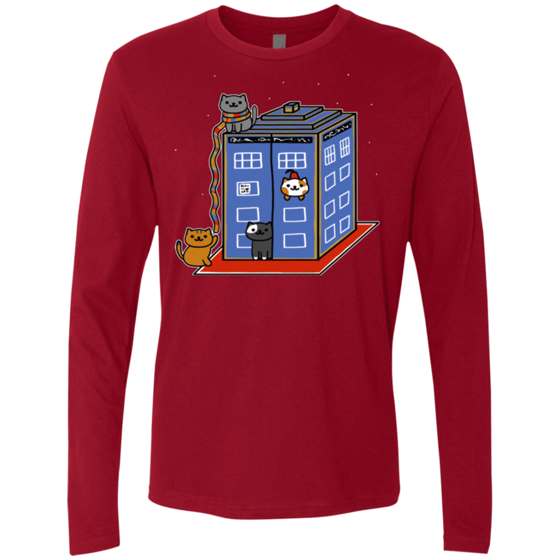 T-Shirts Cardinal / Small Who Atsume Men's Premium Long Sleeve