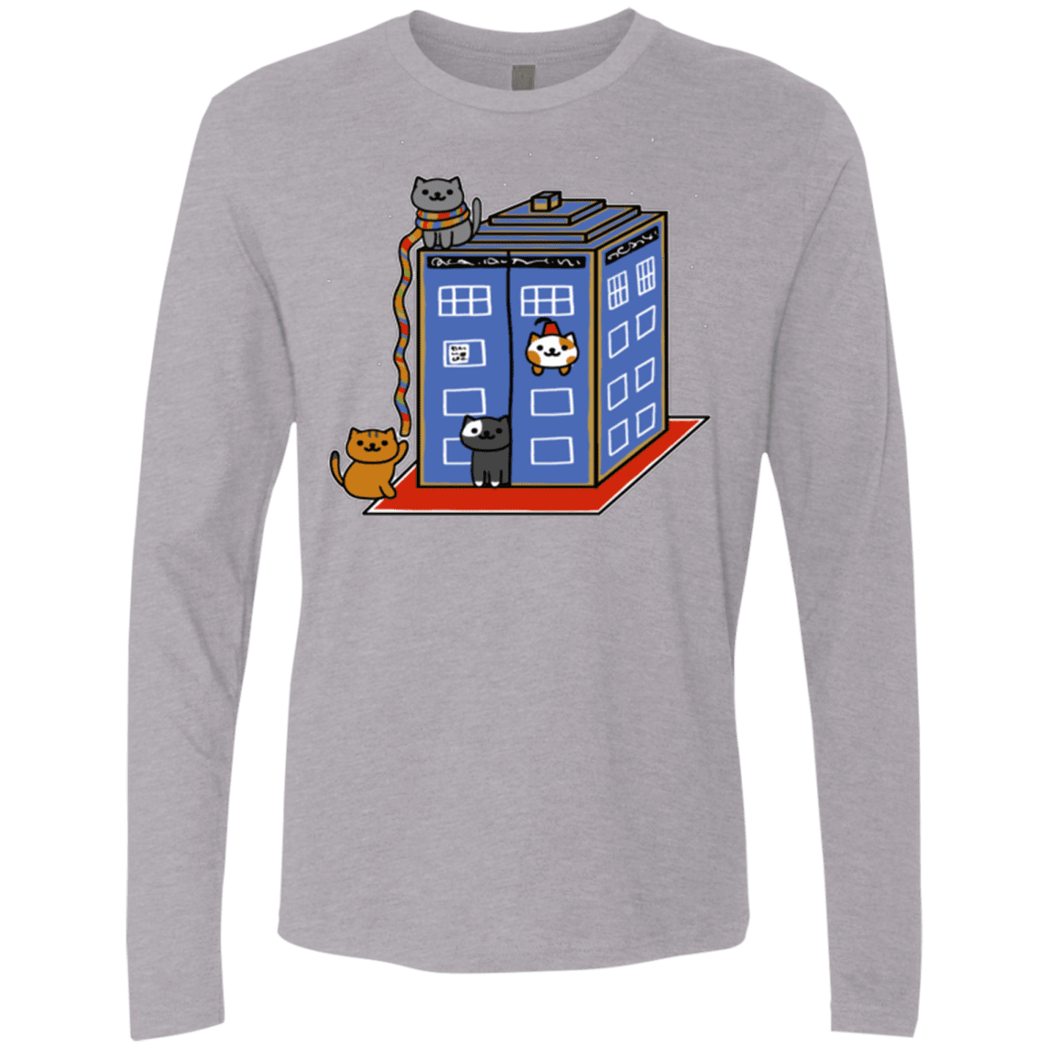 T-Shirts Heather Grey / Small Who Atsume Men's Premium Long Sleeve