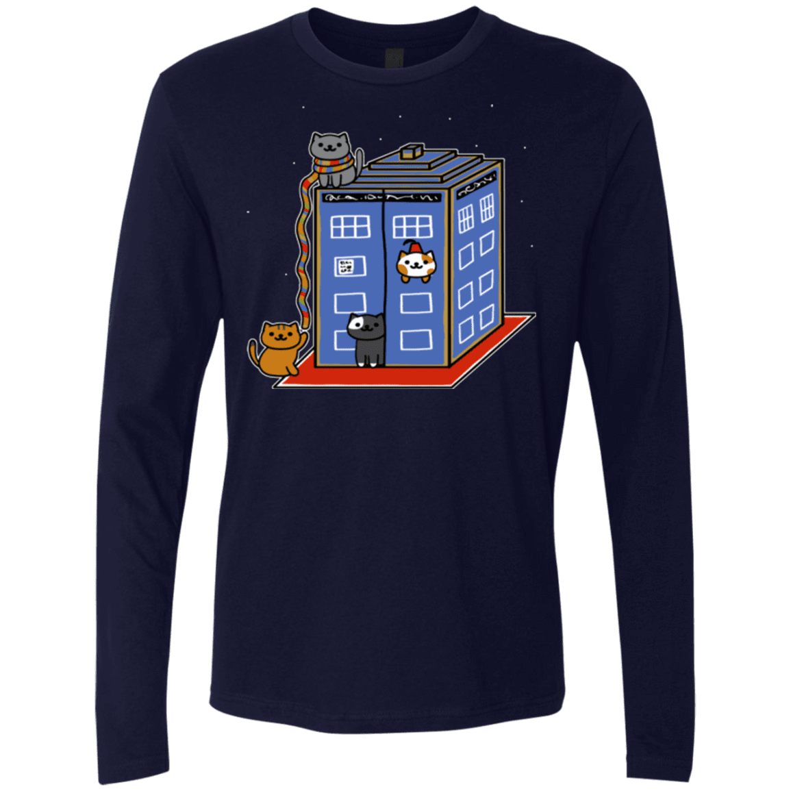T-Shirts Midnight Navy / Small Who Atsume Men's Premium Long Sleeve