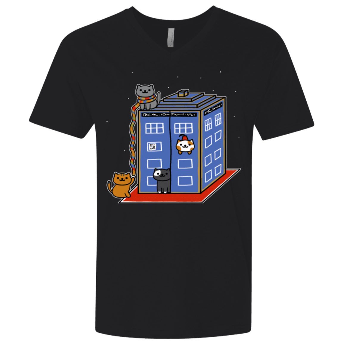 T-Shirts Black / X-Small Who Atsume Men's Premium V-Neck