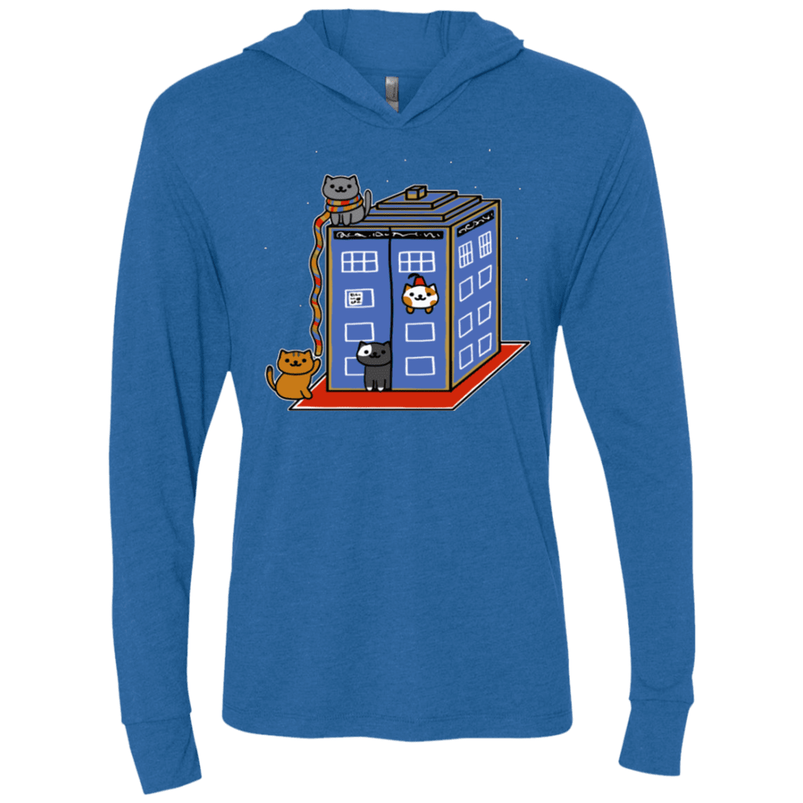 T-Shirts Vintage Royal / X-Small Who Atsume Triblend Long Sleeve Hoodie Tee