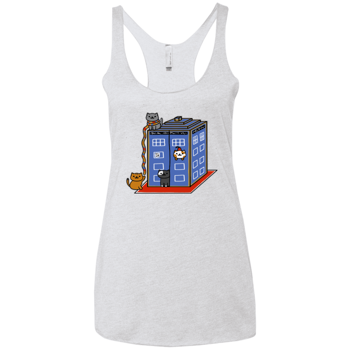 T-Shirts Heather White / X-Small Who Atsume Women's Triblend Racerback Tank