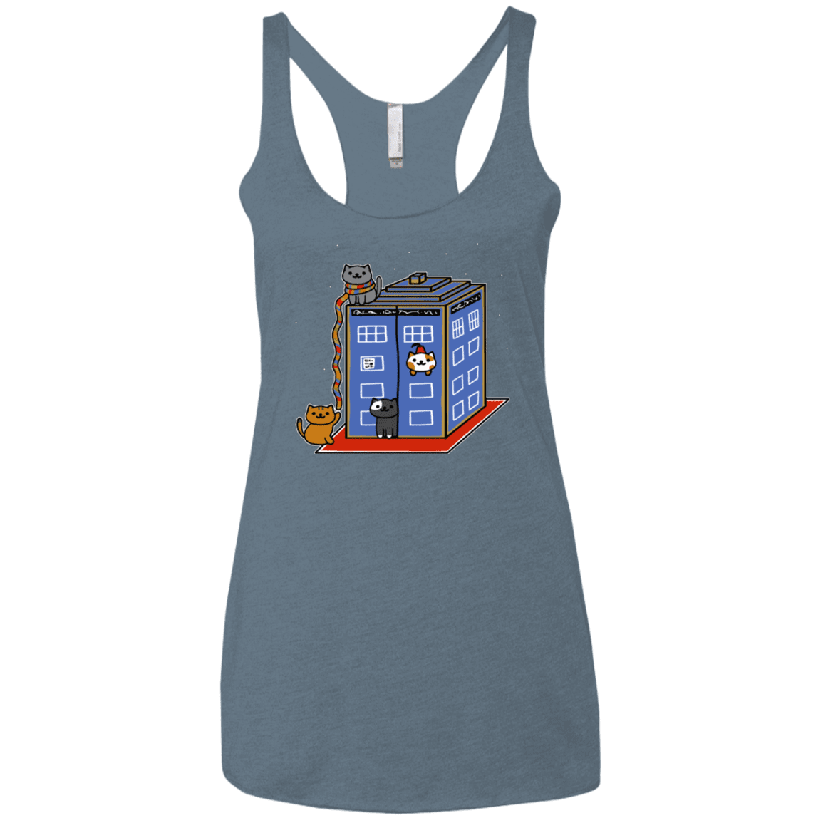 T-Shirts Indigo / X-Small Who Atsume Women's Triblend Racerback Tank