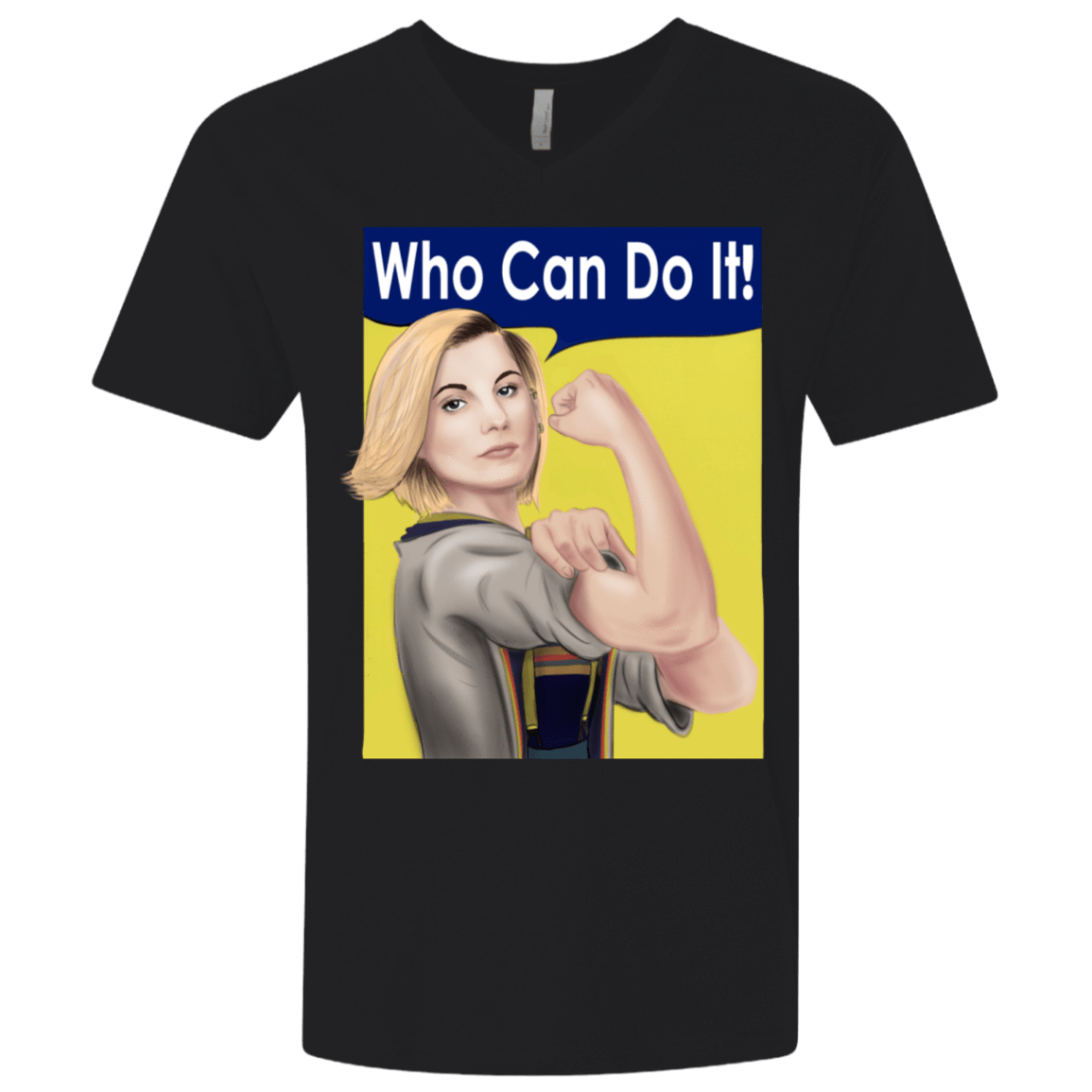 T-Shirts Black / X-Small Who Can Do It Men's Premium V-Neck