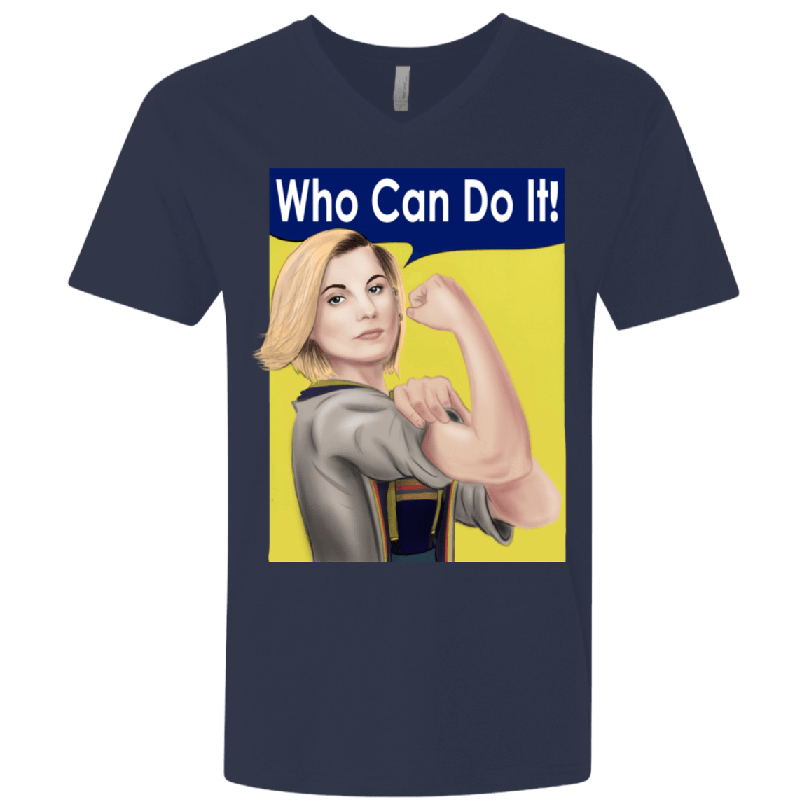 T-Shirts Midnight Navy / X-Small Who Can Do It Men's Premium V-Neck