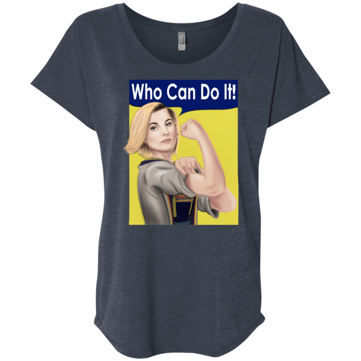 T-Shirts Vintage Navy / X-Small Who Can Do It Triblend Dolman Sleeve