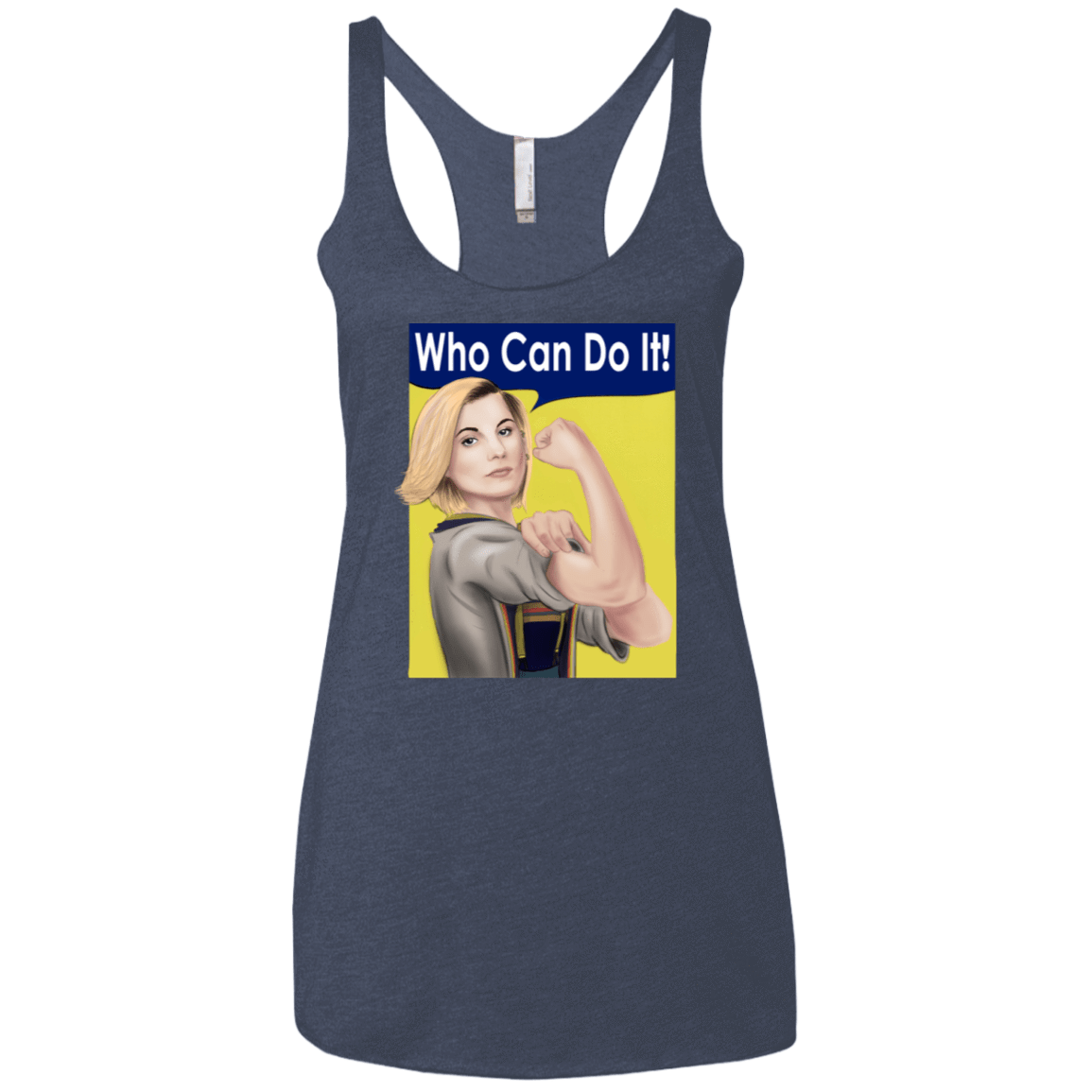 T-Shirts Vintage Navy / X-Small Who Can Do It Women's Triblend Racerback Tank