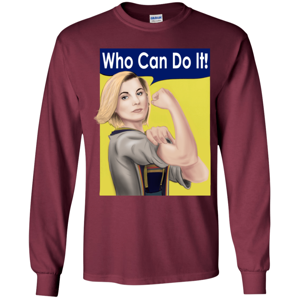 T-Shirts Maroon / YS Who Can Do It Youth Long Sleeve T-Shirt
