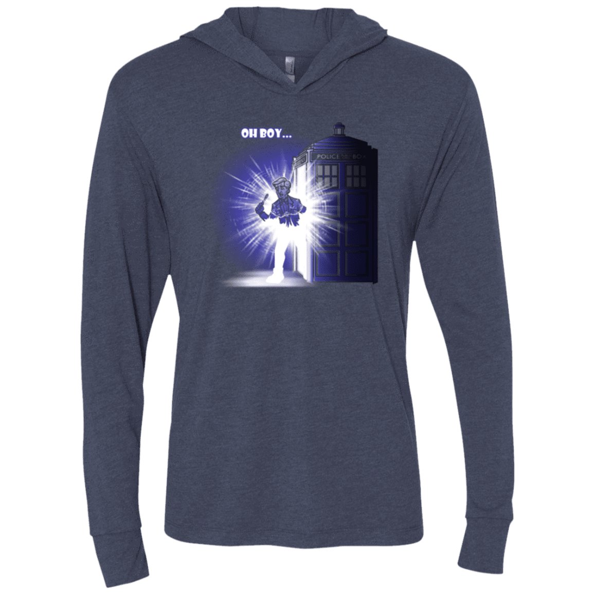 T-Shirts Vintage Navy / X-Small Who is Doctor Beckett Triblend Long Sleeve Hoodie Tee