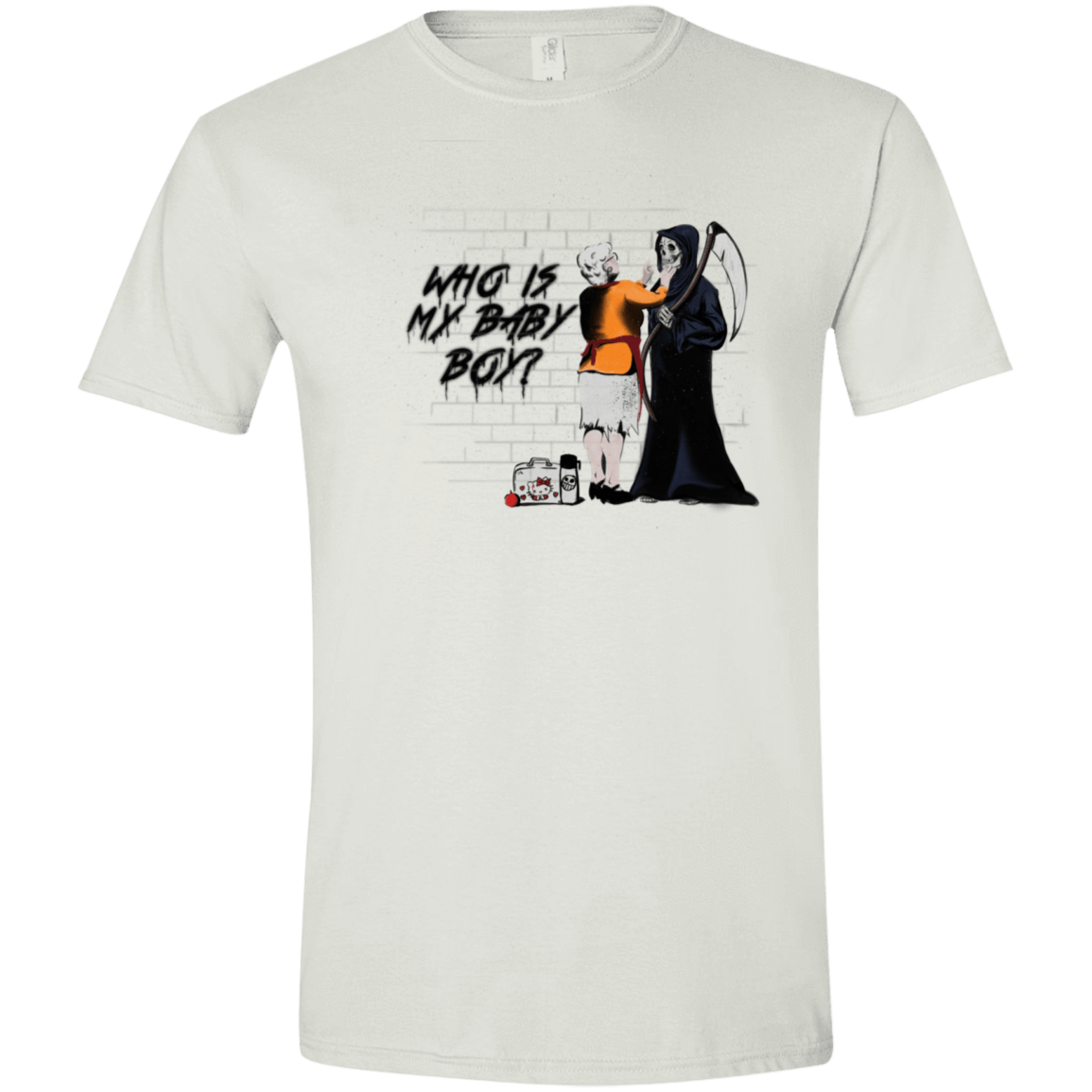 T-Shirts White / X-Small Who Is My Baby Boy Men's Semi-Fitted Softstyle