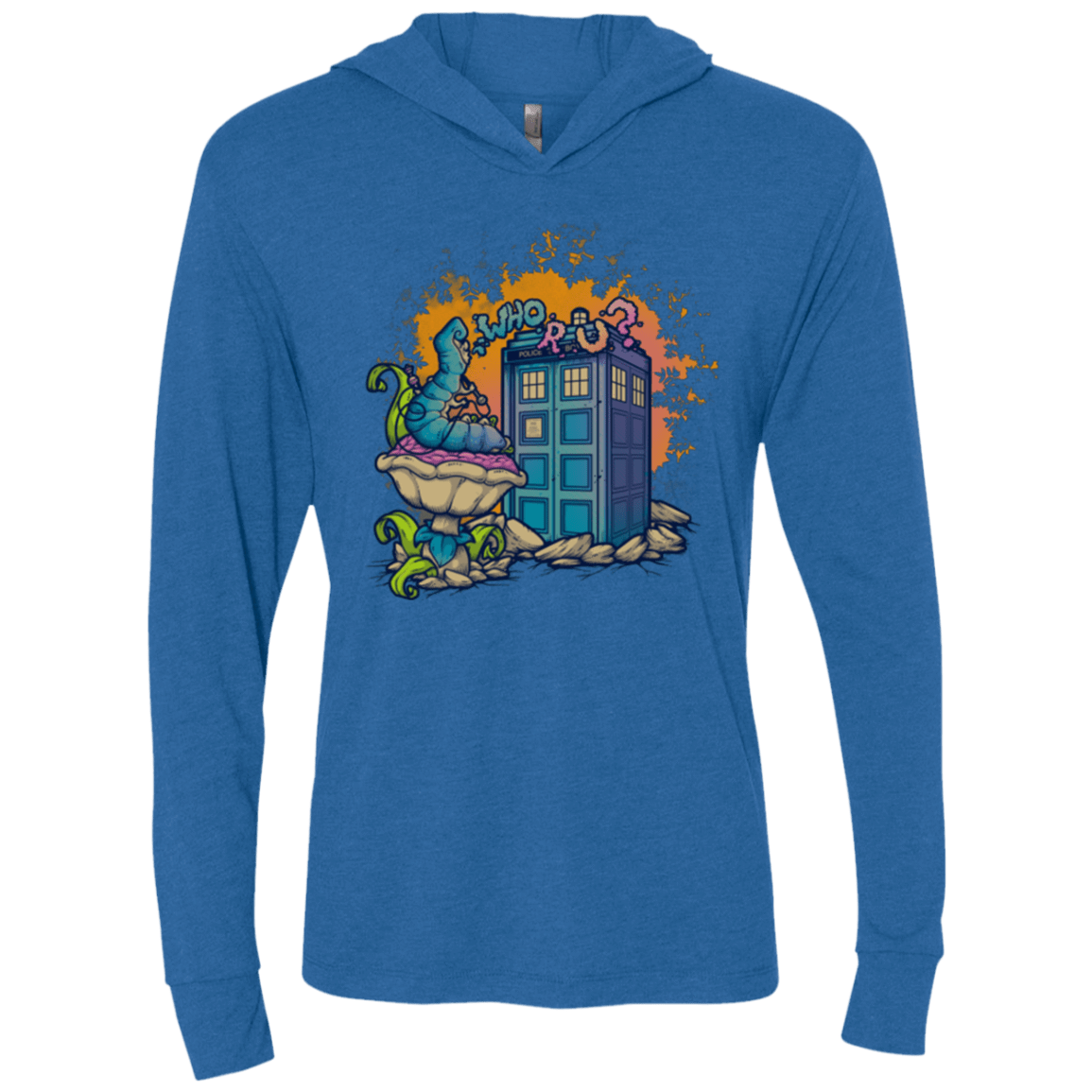 T-Shirts Vintage Royal / X-Small WHO R U 2 Triblend Long Sleeve Hoodie Tee