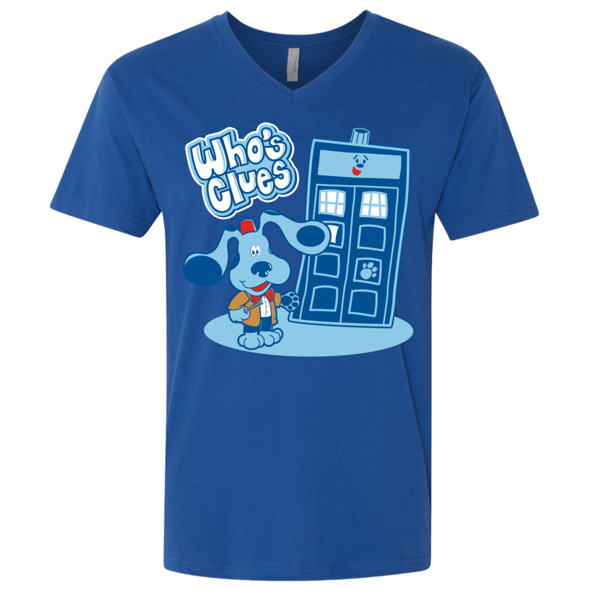 T-Shirts Royal / X-Small Who's Clues Men's Premium V-Neck