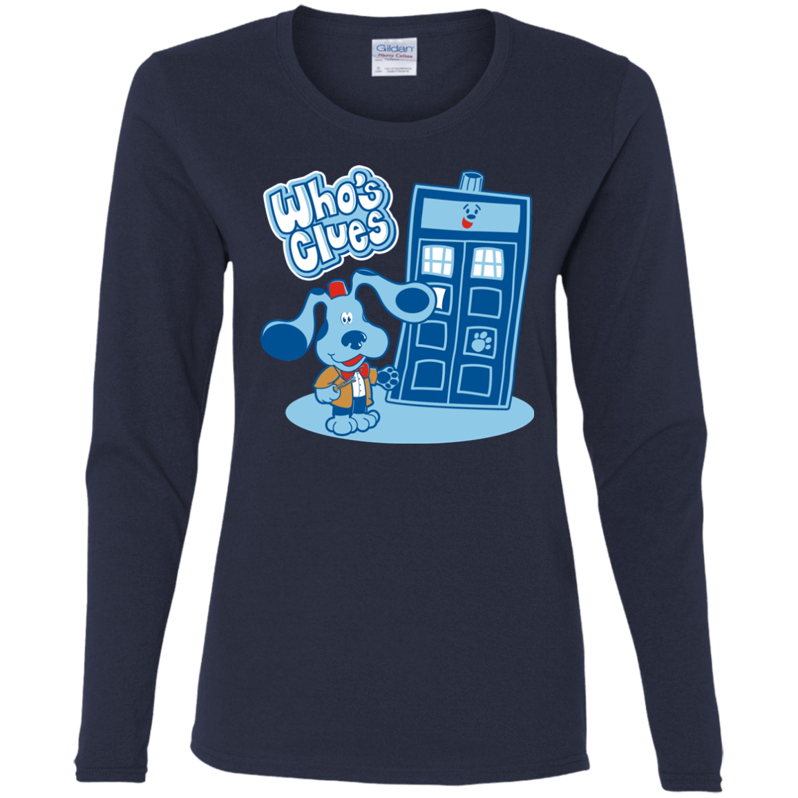 T-Shirts Navy / S Who's Clues Women's Long Sleeve T-Shirt