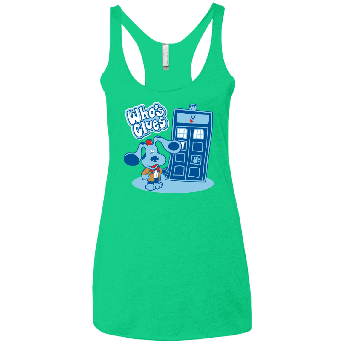 Who's Clues Women's Triblend Racerback Tank