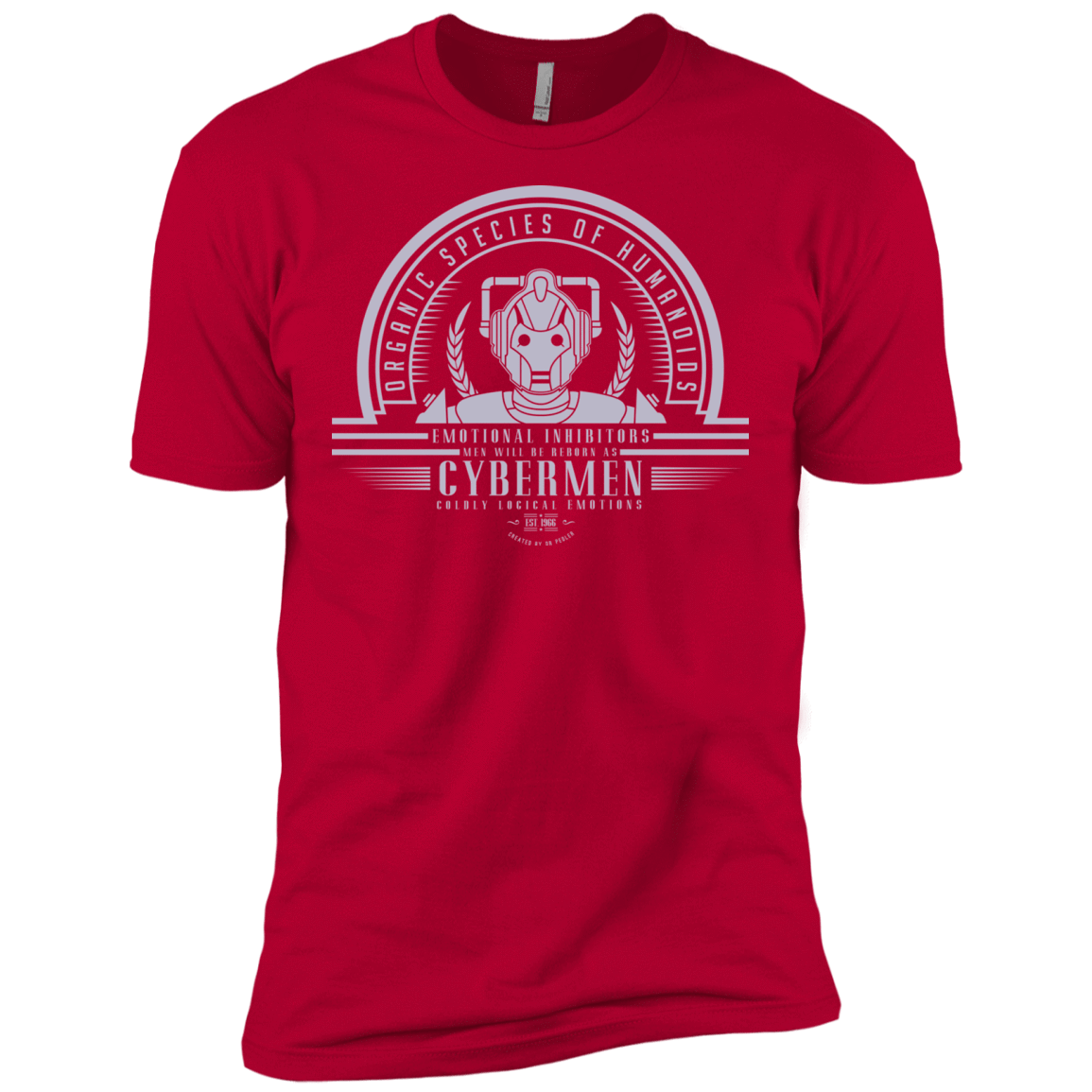 T-Shirts Red / X-Small Who Villains Cybermen Men's Premium T-Shirt