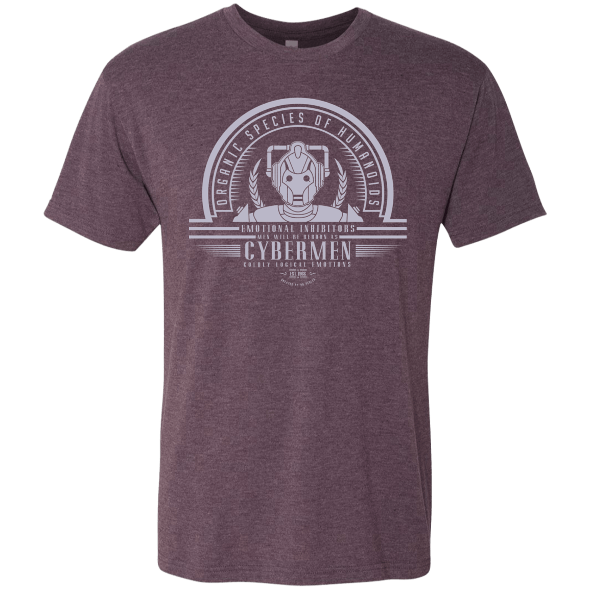T-Shirts Vintage Purple / Small Who Villains Cybermen Men's Triblend T-Shirt
