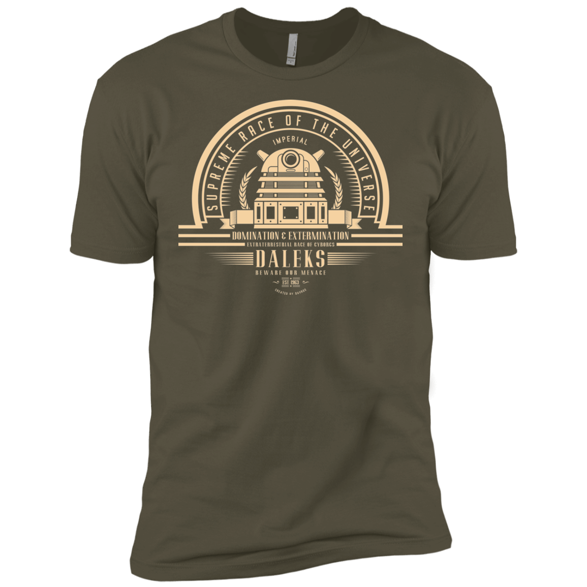 T-Shirts Military Green / X-Small Who Villains Daleks Men's Premium T-Shirt