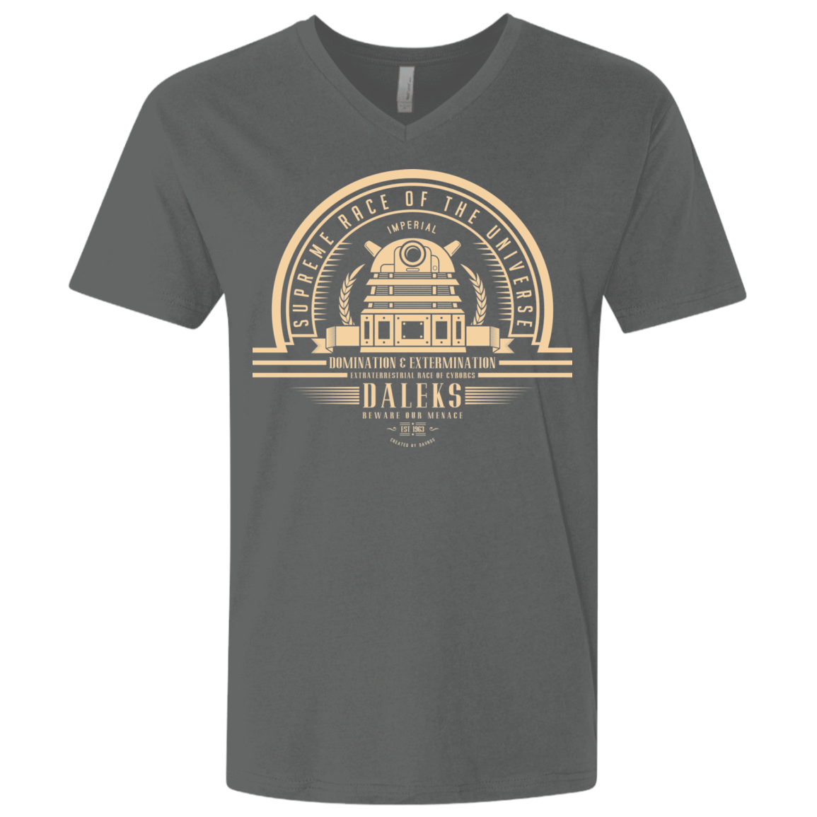 T-Shirts Heavy Metal / X-Small Who Villains Daleks Men's Premium V-Neck