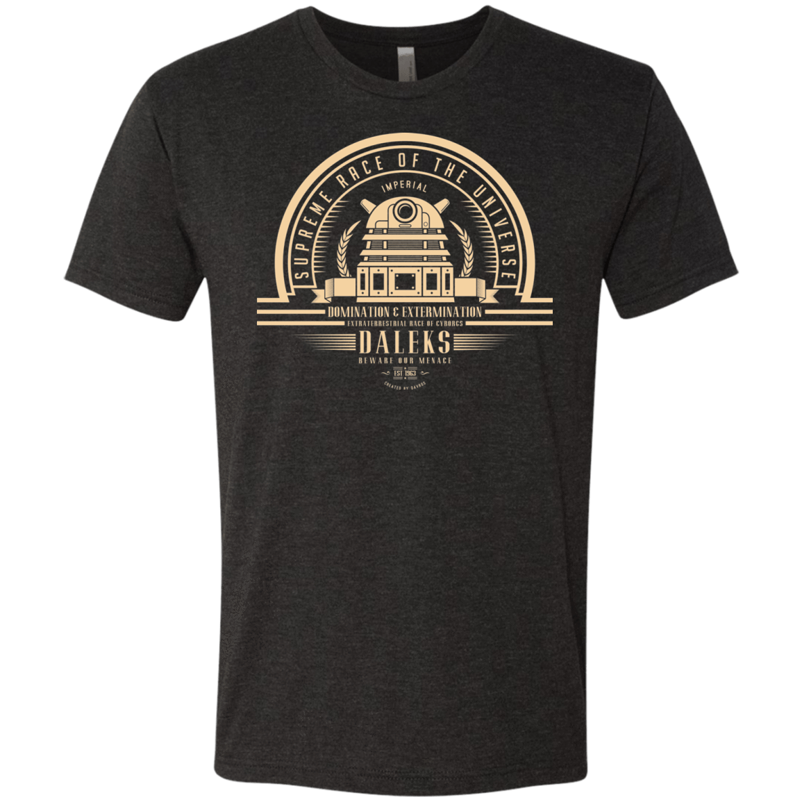T-Shirts Vintage Black / Small Who Villains Daleks Men's Triblend T-Shirt
