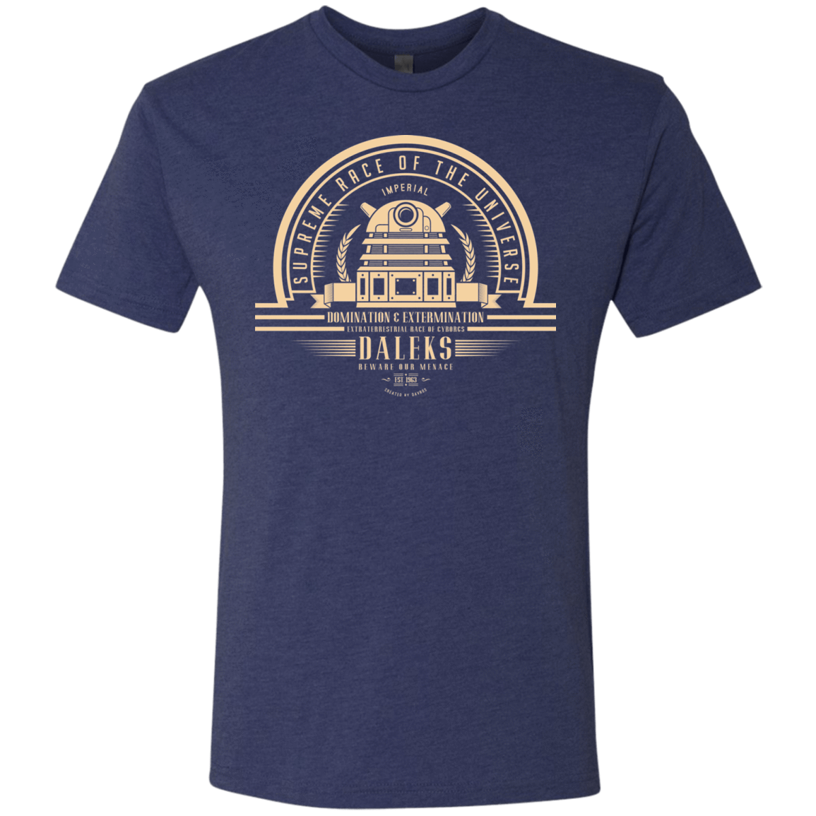 T-Shirts Vintage Navy / Small Who Villains Daleks Men's Triblend T-Shirt