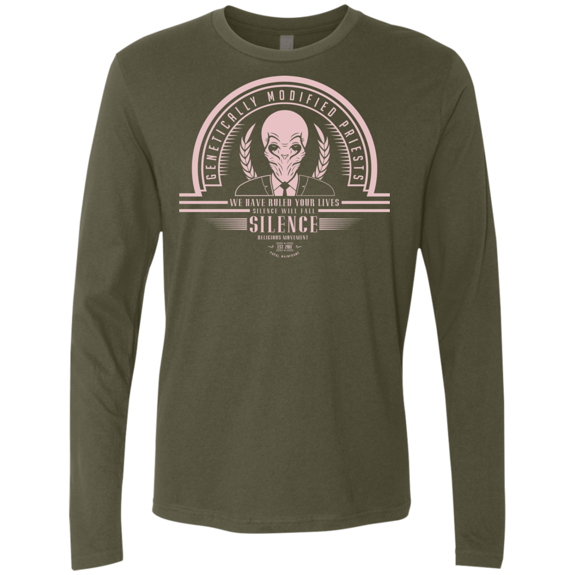 T-Shirts Military Green / Small Who Villains Silence Men's Premium Long Sleeve