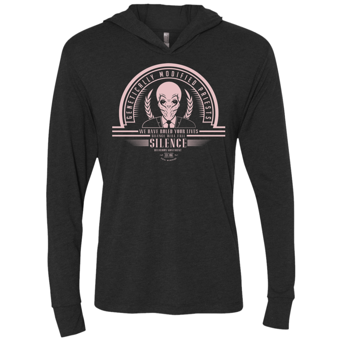 T-Shirts Vintage Black / X-Small Who Villains Silence Triblend Long Sleeve Hoodie Tee