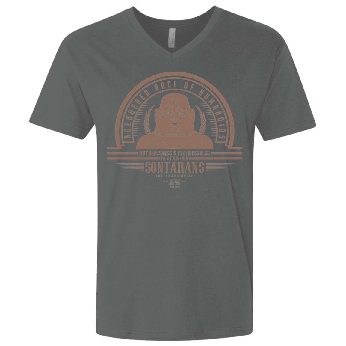 T-Shirts Heavy Metal / X-Small Who Villains Sontarans Men's Premium V-Neck