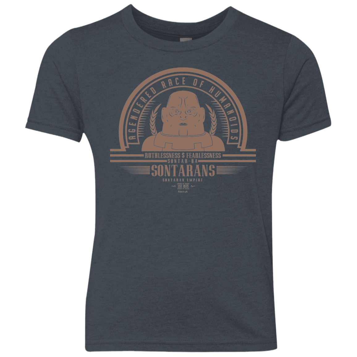T-Shirts Vintage Navy / YXS Who Villains Sontarans Youth Triblend T-Shirt