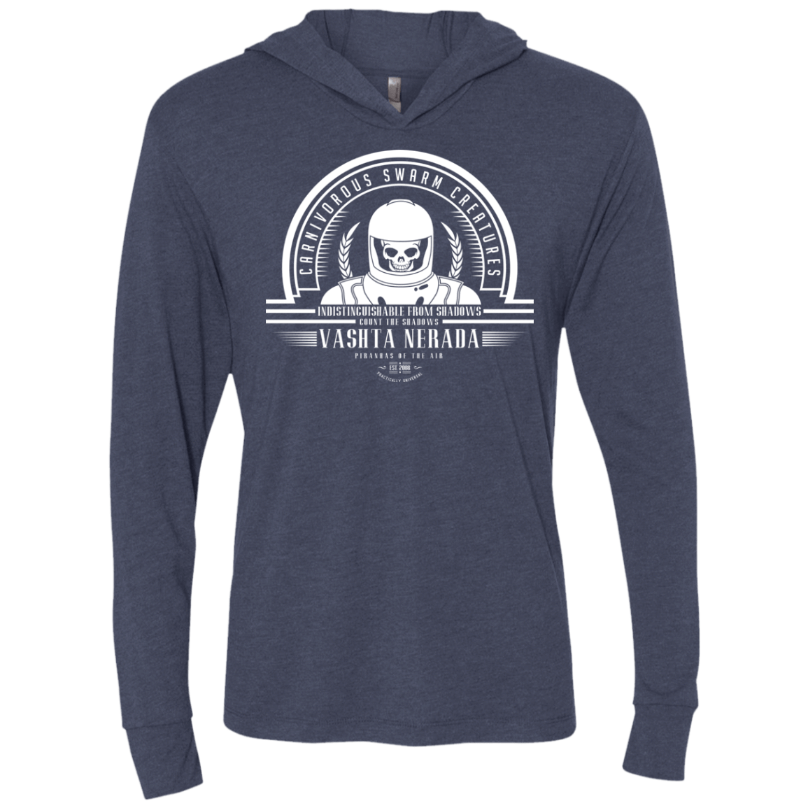 T-Shirts Vintage Navy / X-Small Who Villains Vashta Nerada Triblend Long Sleeve Hoodie Tee