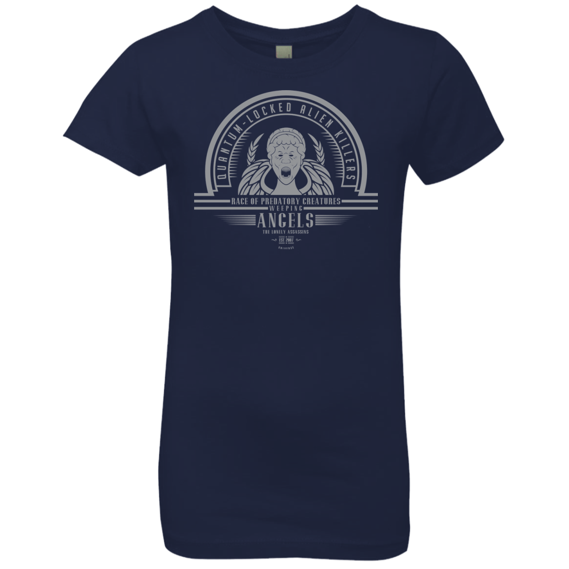 T-Shirts Midnight Navy / YXS Who Villains Weeping Angels Girls Premium T-Shirt