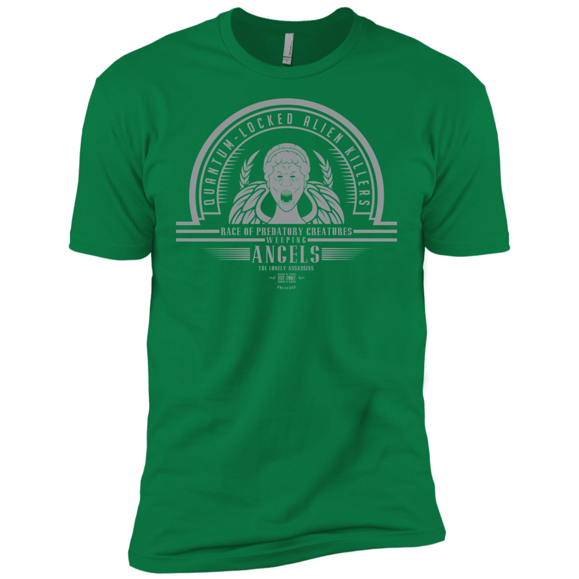 T-Shirts Kelly Green / X-Small Who Villains Weeping Angels Men's Premium T-Shirt