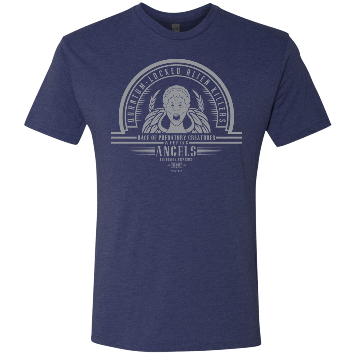 T-Shirts Vintage Navy / Small Who Villains Weeping Angels Men's Triblend T-Shirt