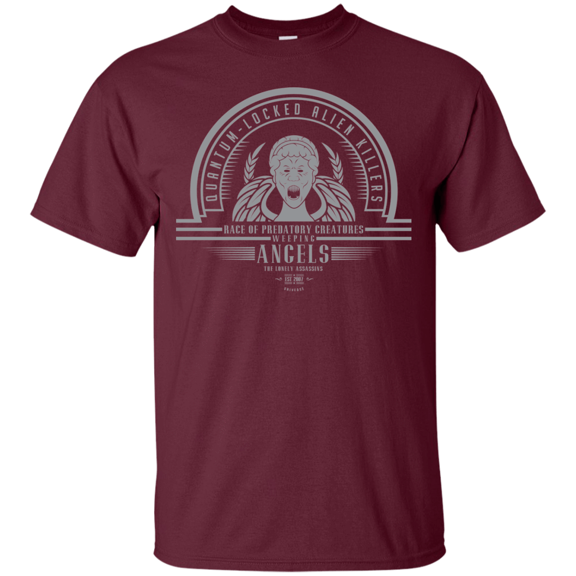 T-Shirts Maroon / Small Who Villains Weeping Angels T-Shirt