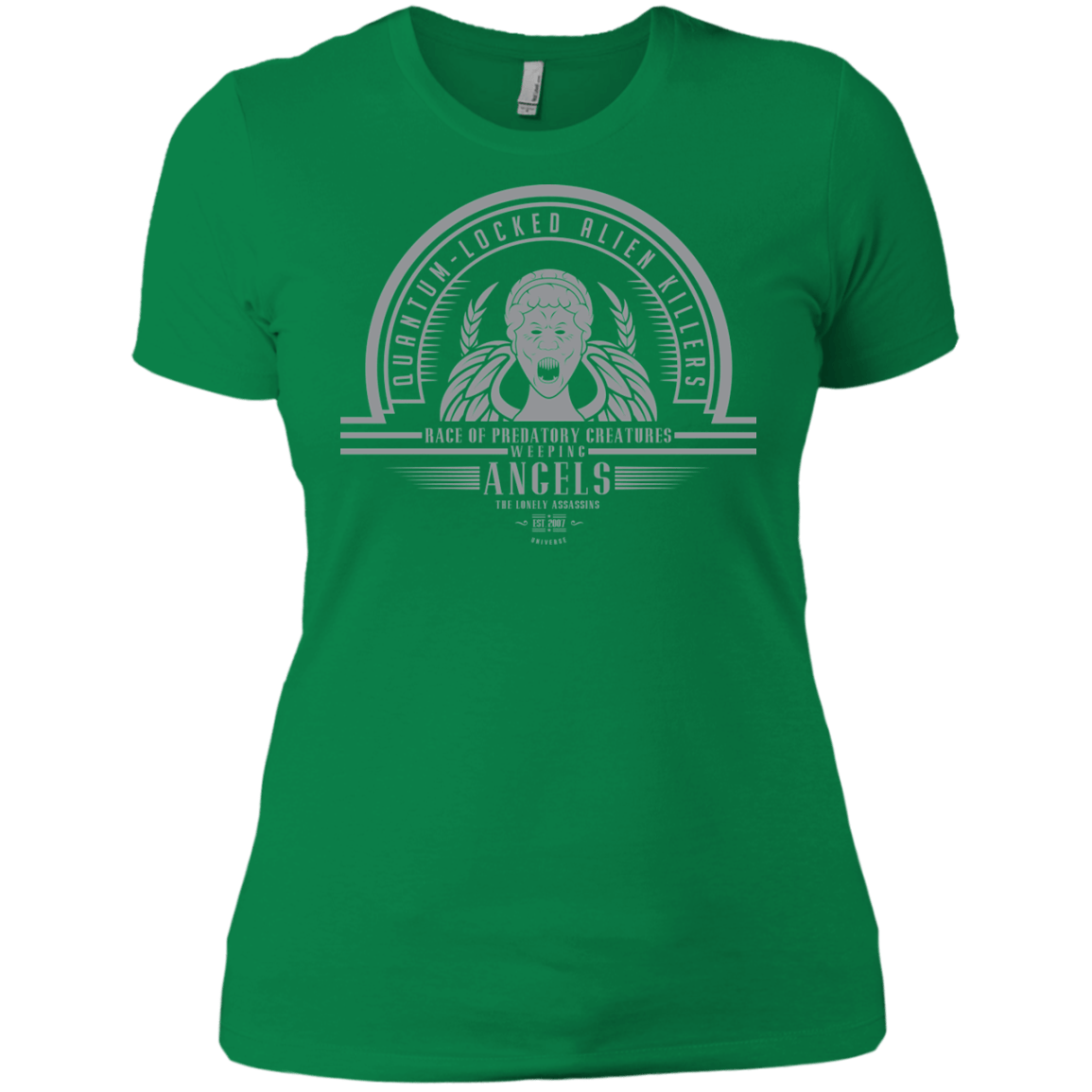 T-Shirts Kelly Green / X-Small Who Villains Weeping Angels Women's Premium T-Shirt