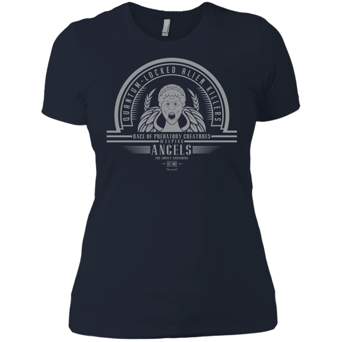T-Shirts Midnight Navy / X-Small Who Villains Weeping Angels Women's Premium T-Shirt