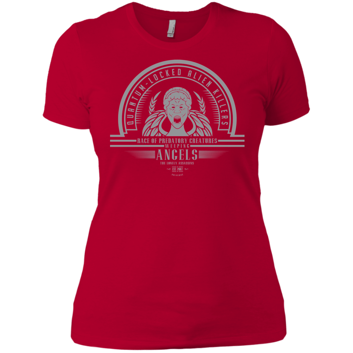 T-Shirts Red / X-Small Who Villains Weeping Angels Women's Premium T-Shirt