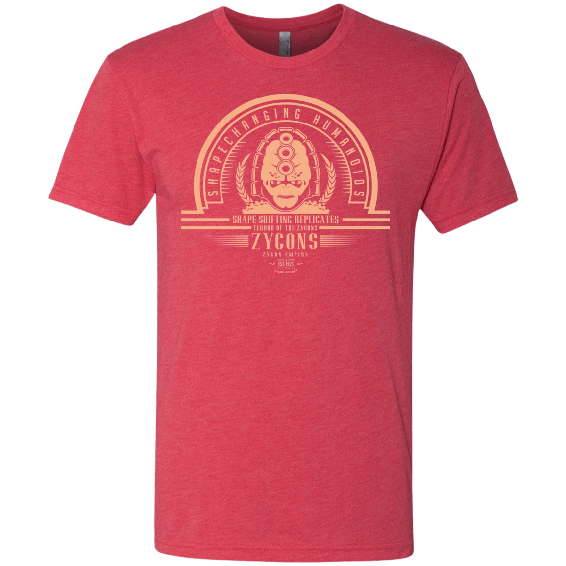 T-Shirts Vintage Red / Small Who Villains Zygons Men's Triblend T-Shirt