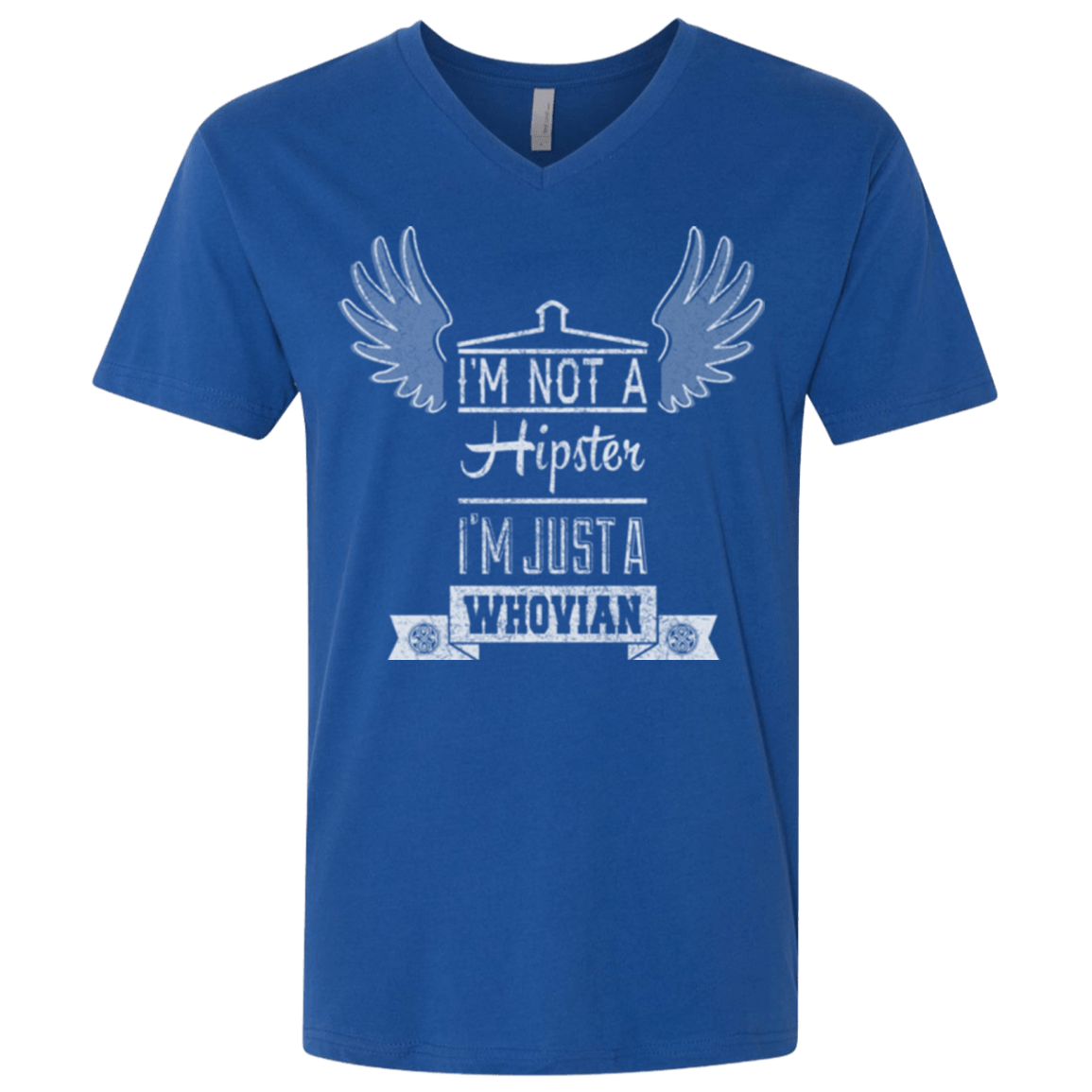 T-Shirts Royal / X-Small Whovian Hipster Men's Premium V-Neck