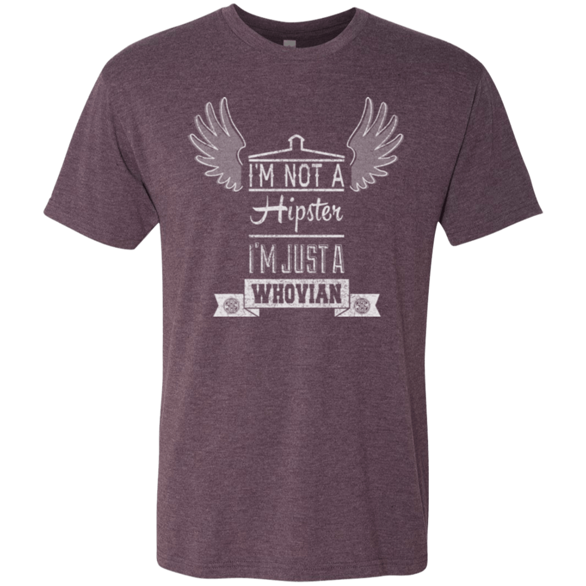 T-Shirts Vintage Purple / Small Whovian Hipster Men's Triblend T-Shirt