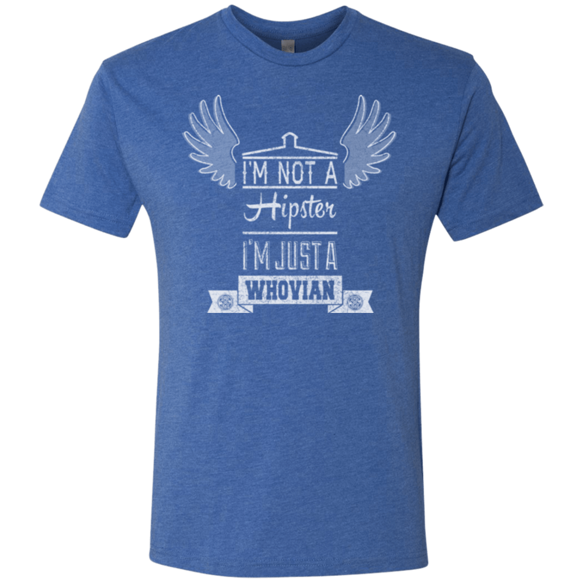 T-Shirts Vintage Royal / Small Whovian Hipster Men's Triblend T-Shirt