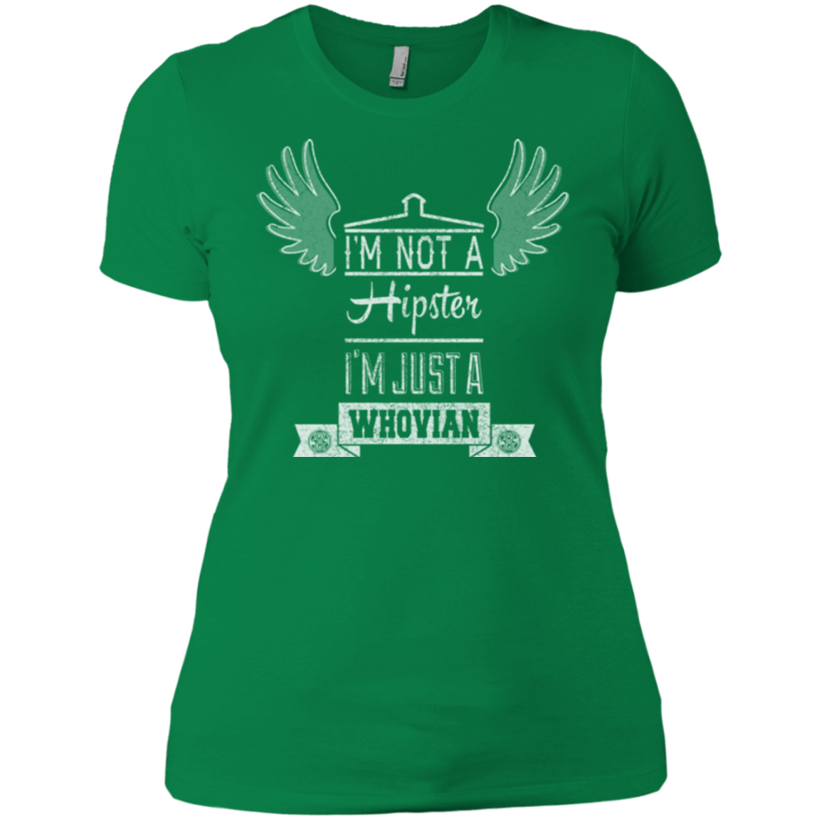 T-Shirts Kelly Green / X-Small Whovian Hipster Women's Premium T-Shirt