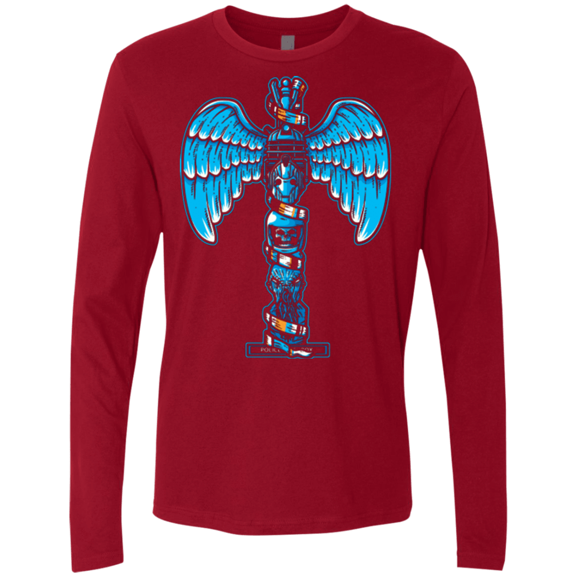 T-Shirts Cardinal / Small WHOVIAN TOTEM Men's Premium Long Sleeve