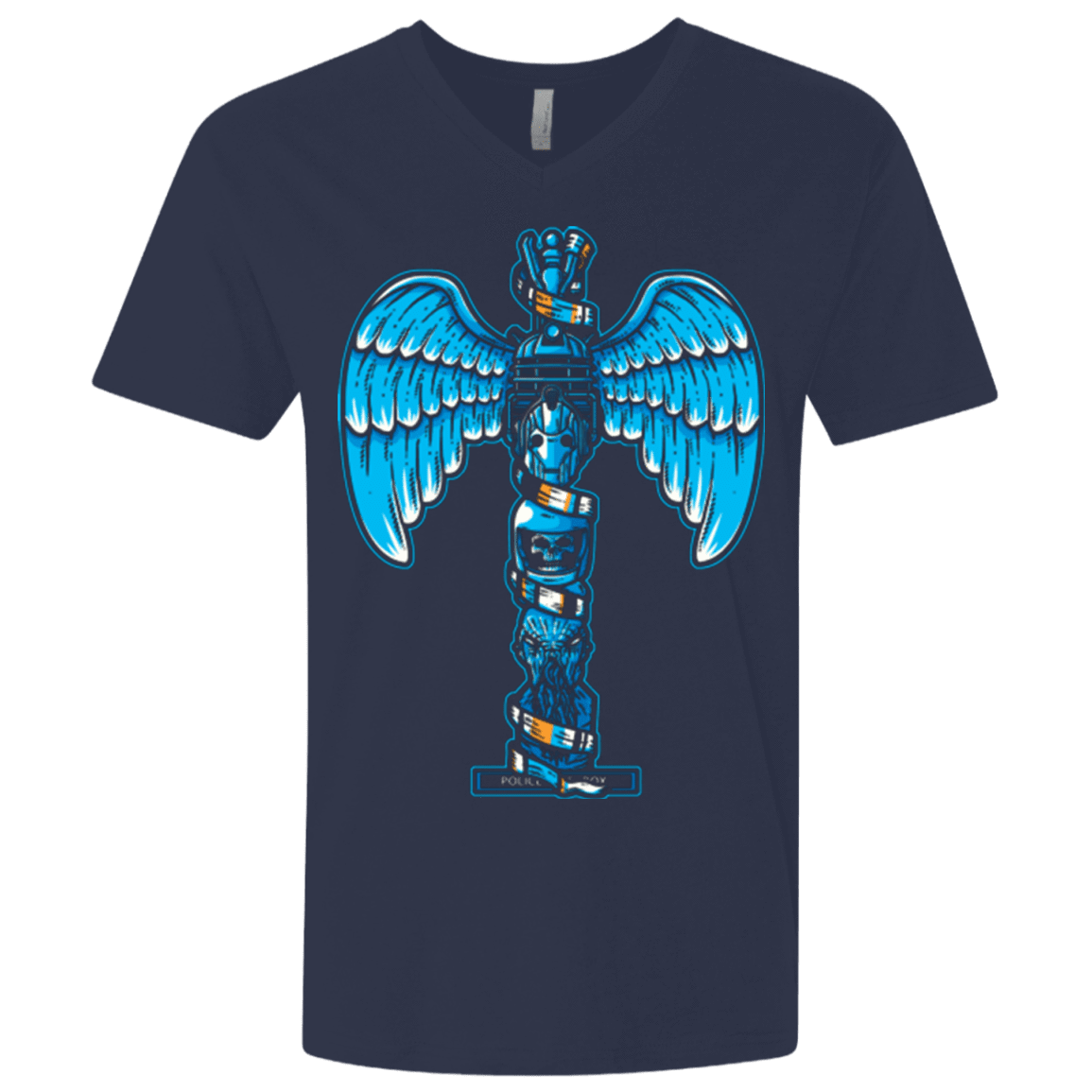 T-Shirts Midnight Navy / X-Small WHOVIAN TOTEM Men's Premium V-Neck