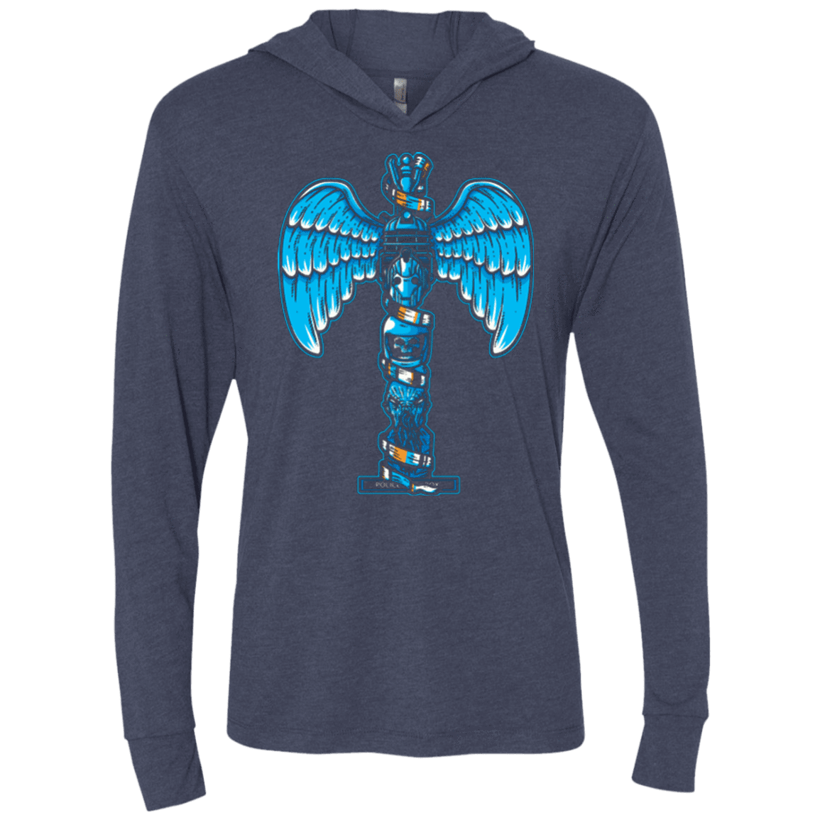 T-Shirts Vintage Navy / X-Small WHOVIAN TOTEM Triblend Long Sleeve Hoodie Tee