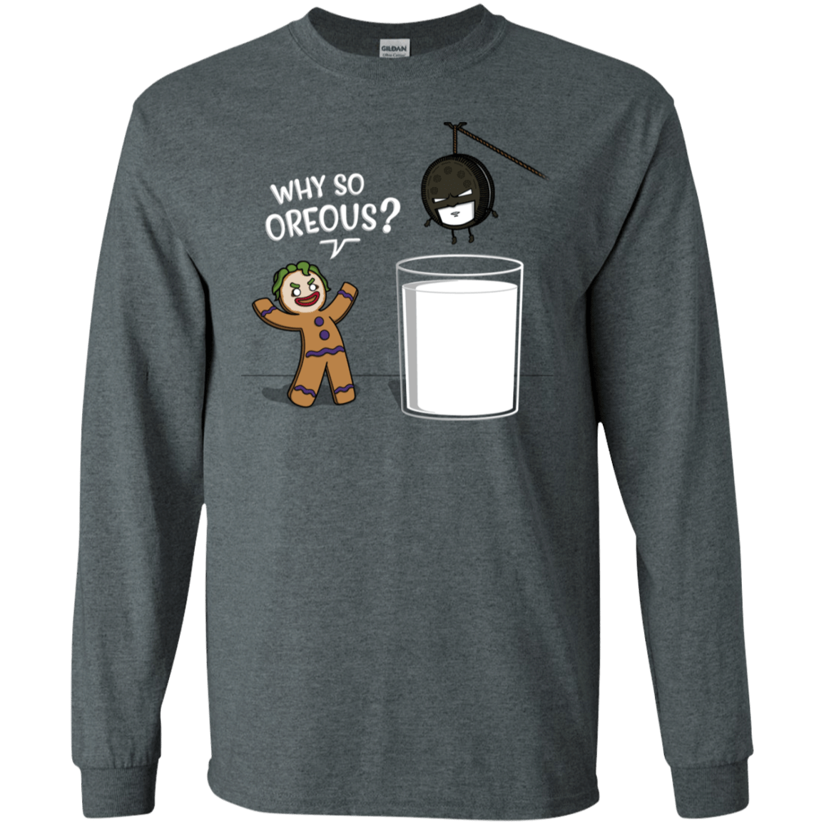 T-Shirts Dark Heather / S Why So Oreous Men's Long Sleeve T-Shirt