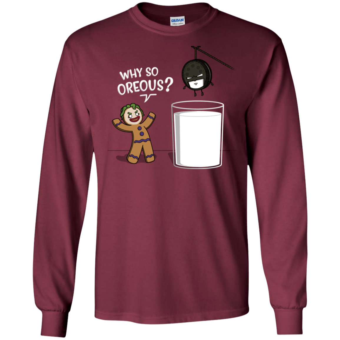 T-Shirts Maroon / S Why So Oreous Men's Long Sleeve T-Shirt